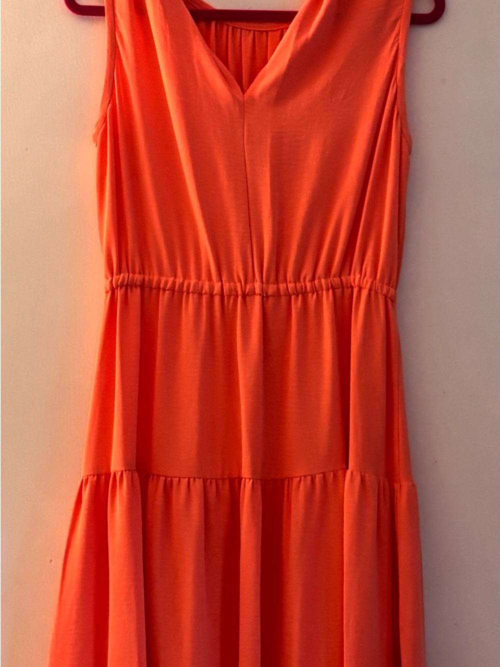 Calvin Klein Orange Tiered Maxi Dress